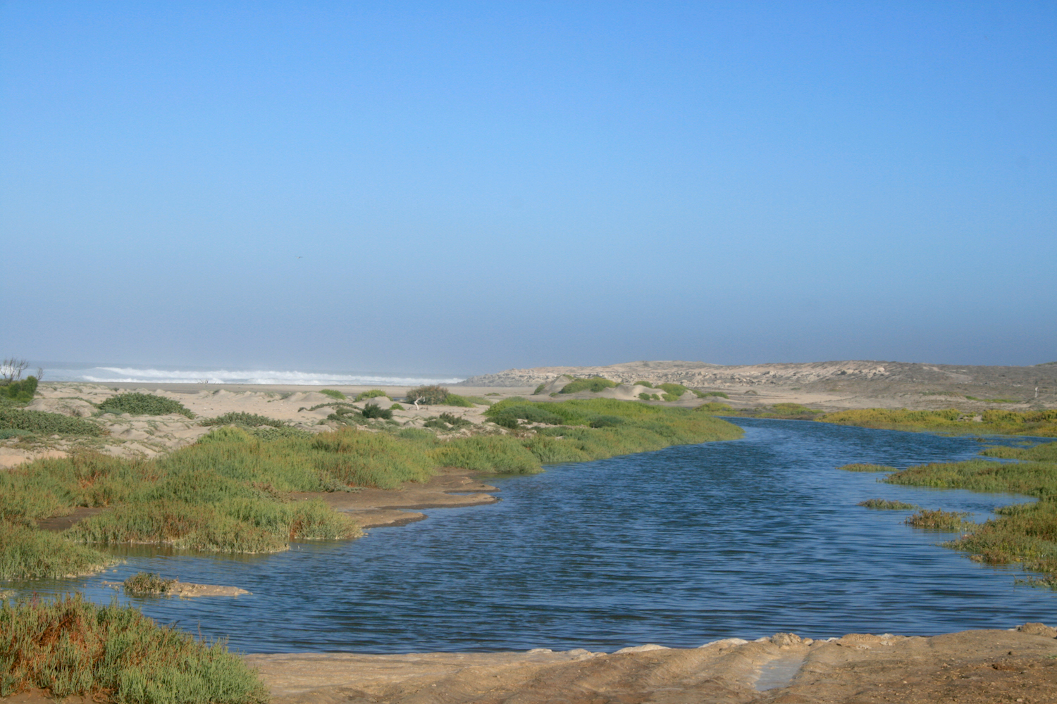 Blue estuary at Playas Pacificas